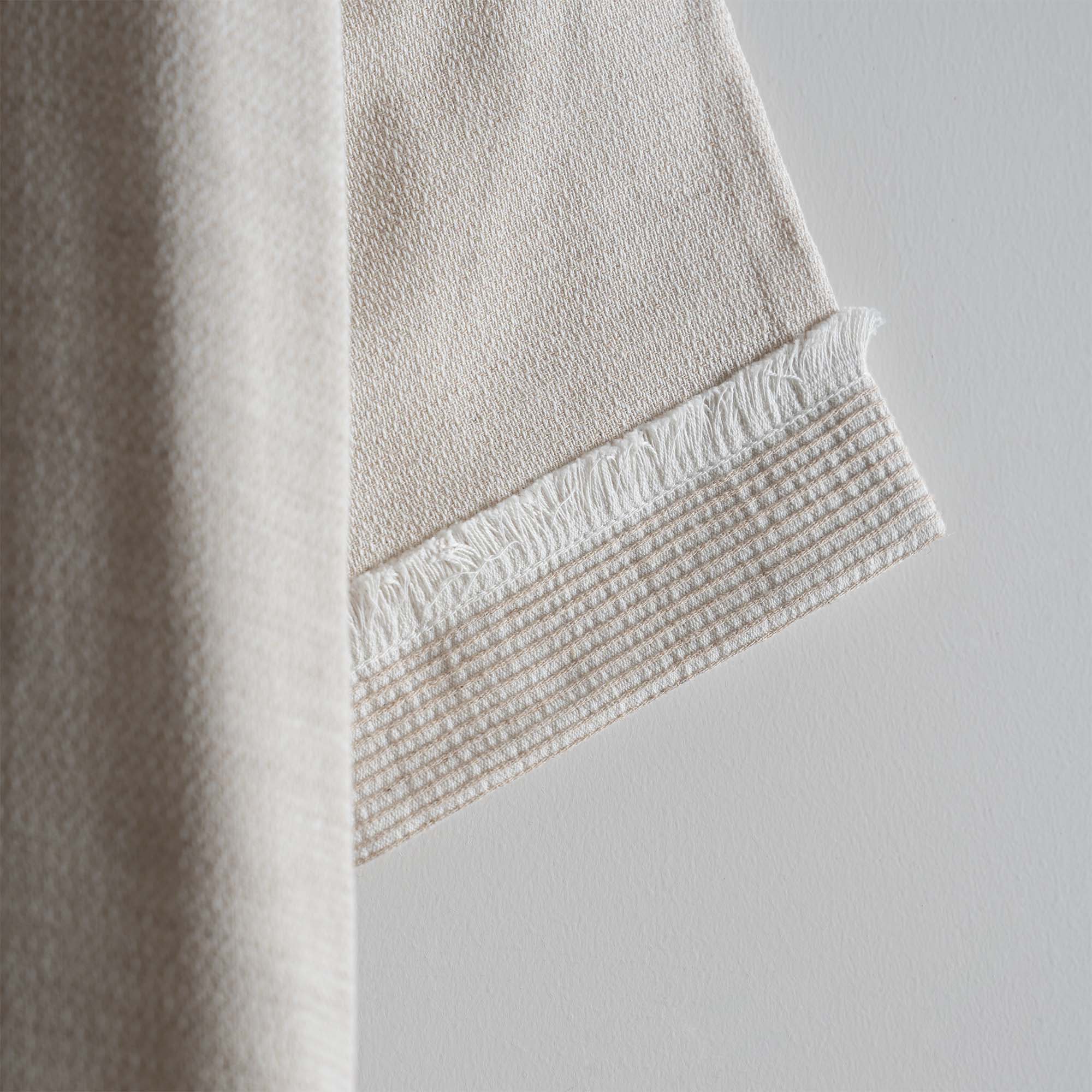 Hasna Organic Cotton Linen Men's Bathrobe Beige