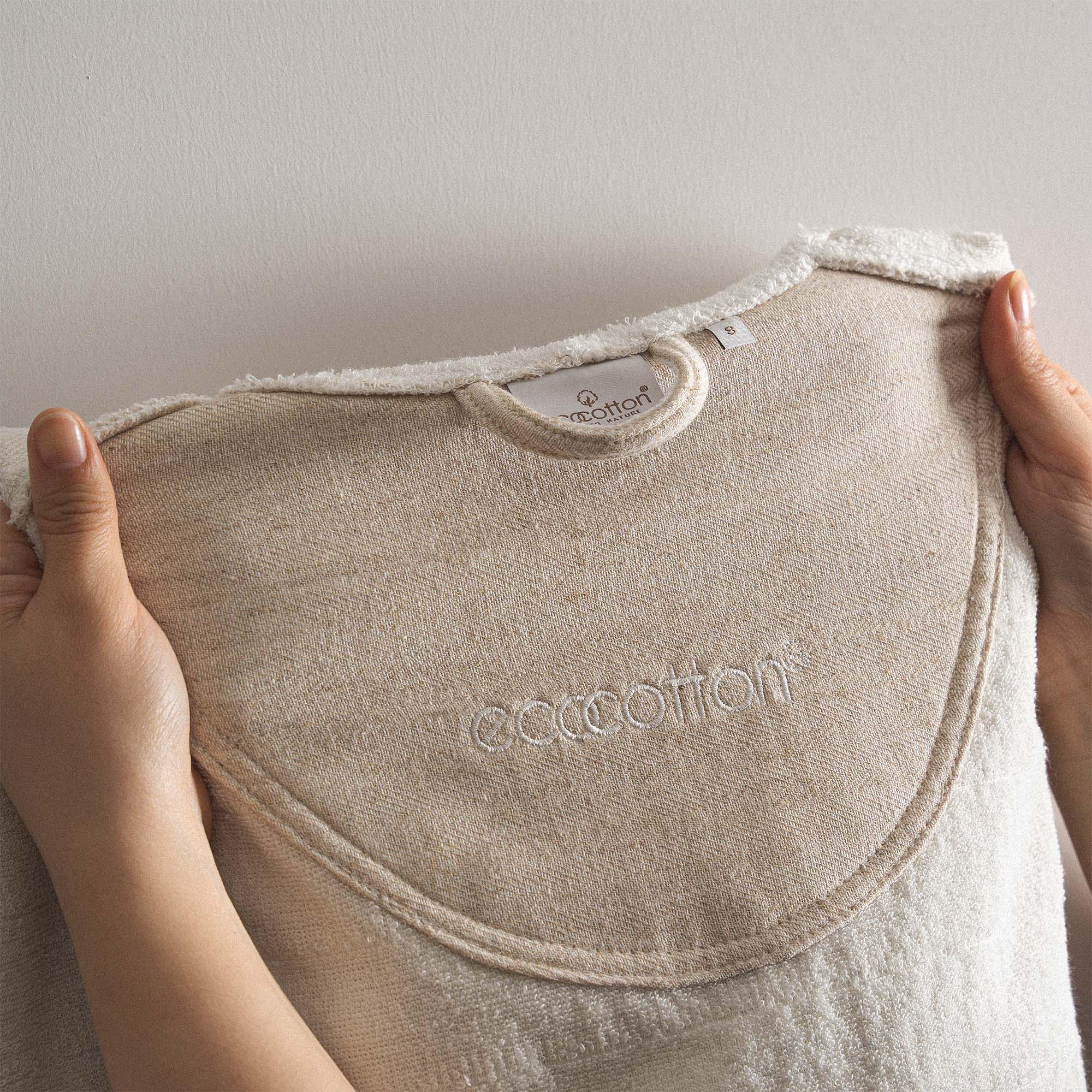 Erva Organic Cotton Linen Women's Bathrobe Beige