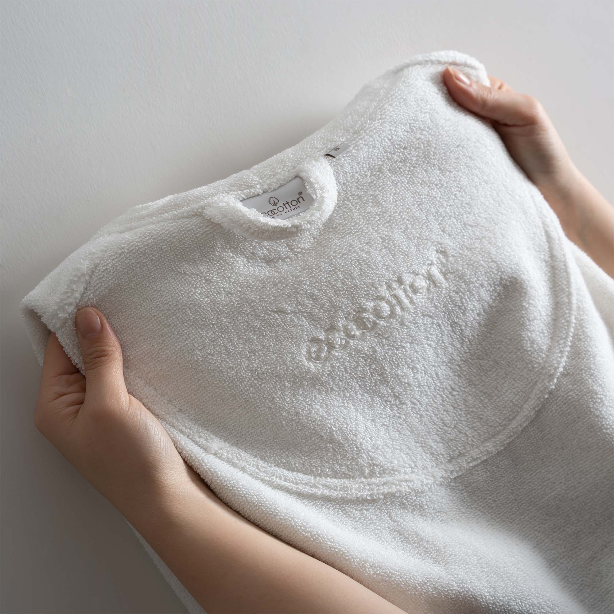 Pure Cotton Organic Turkish Cotton Women's Bathrobe Cream