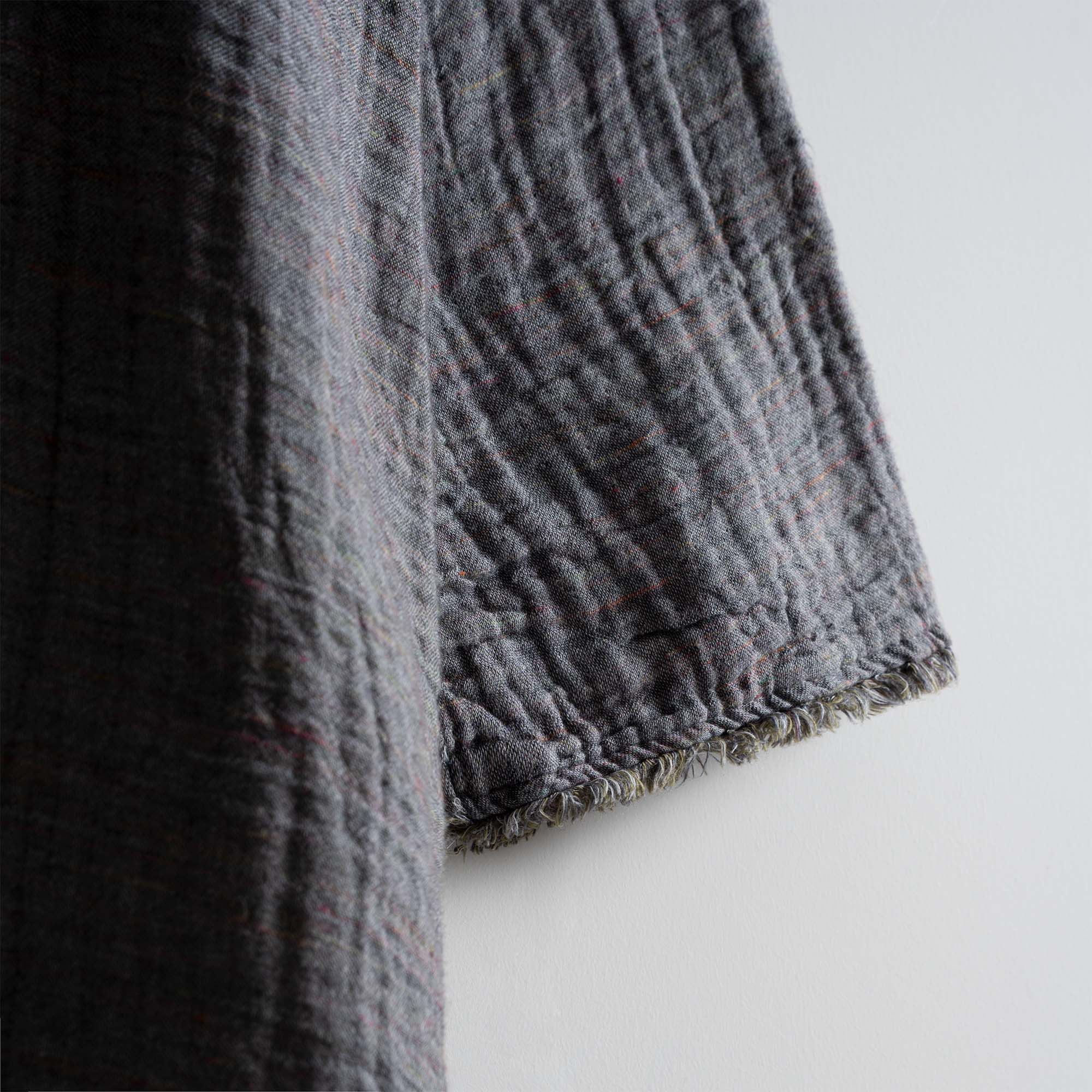 Muna Organic Turkish Cotton Women's Bathrobe Inject Green-Anthracite