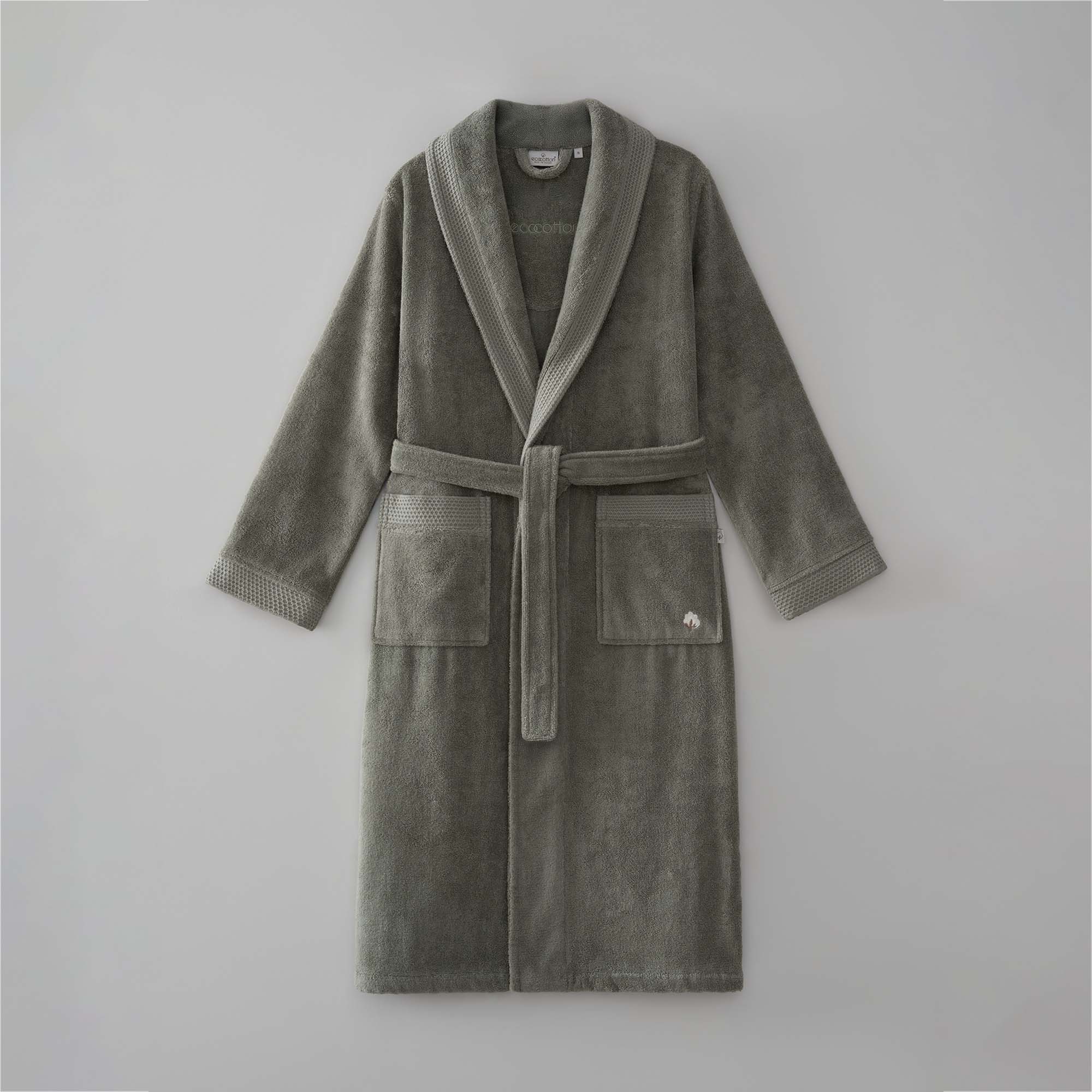 Pure Cotton Organic Turkish Cotton Women's Bathrobe Green