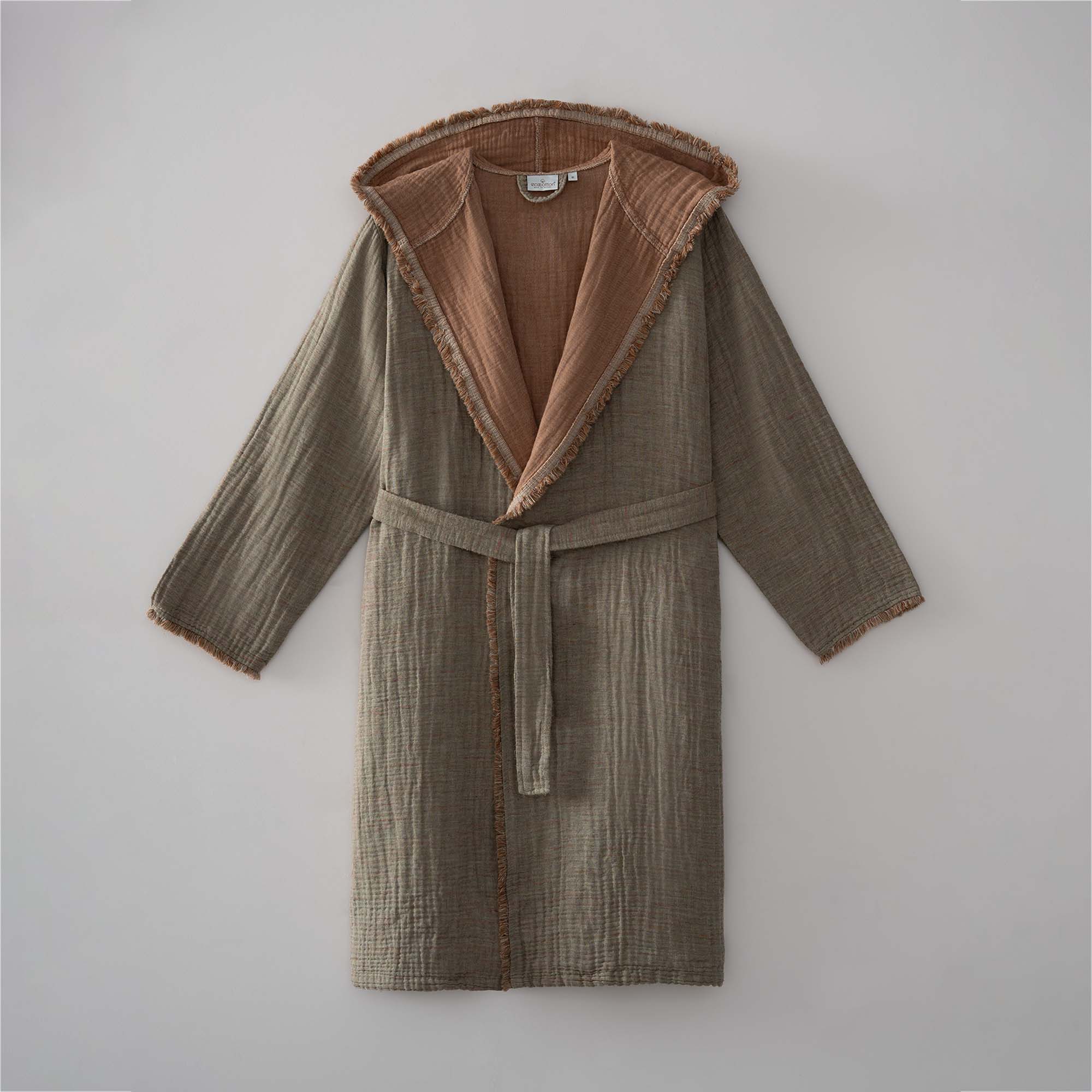 Muna Organic Turkish Cotton Women's Bathrobe Inject Green-Terra
