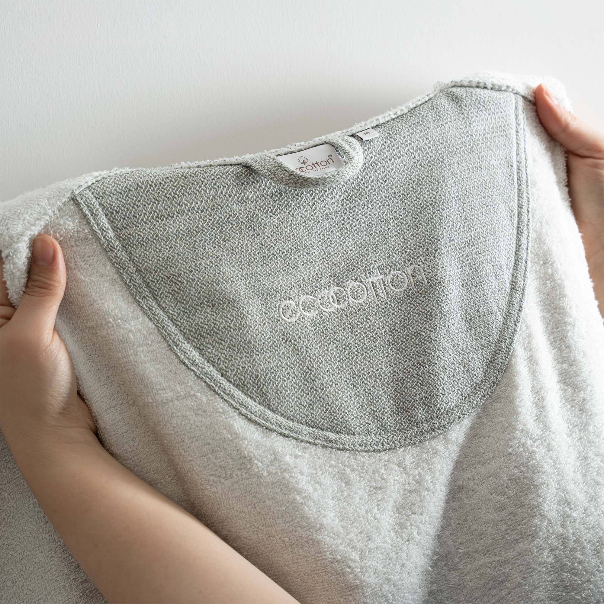 Hasna Organic Cotton Linen Men's Bathrobe Khaki