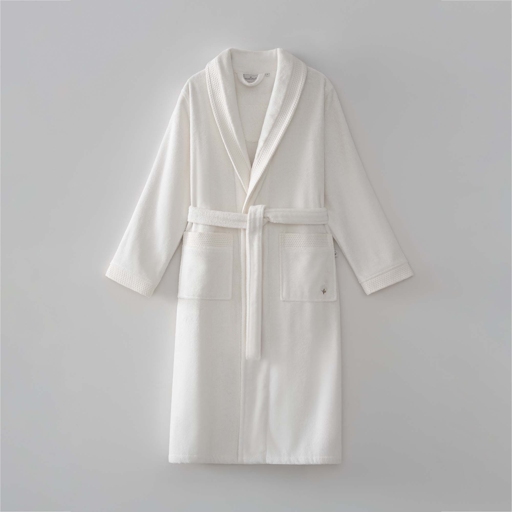 Pure Cotton Organic Turkish Cotton Women's Bathrobe Cream
